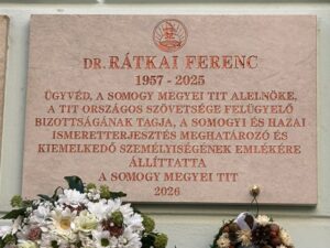 Dr Rátkai Ferenc emléktábla